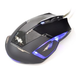 E-Blue Mysz Mazer R, 2400DPI, optyczna, 6kl., 1 scroll, przewodowa USB, czarna, do gry