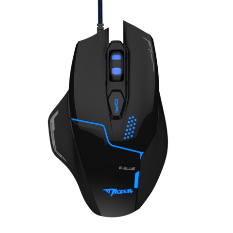 E-Blue Mysz Mazer V2, 2500DPI, optyczna, 6kl., 1 scroll, przewodowa USB, czarna, do gry