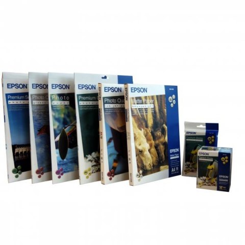 Epson Premium Semigloss Photo, foto papier, półpołysk, biały, Stylus Photo 880, 2100, A4, 251 g/m2, 20 szt., C13S041332, atramen