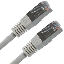 FTP patchcord, Cat.5e, RJ45 M-25m, chroniony, szary, economy
