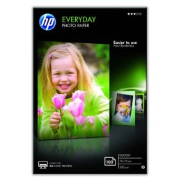 HP Everyday Photo Paper, Glossy, foto papier, połysk, biały, 10x15cm, 4x6", 200 g/m2, 100 szt., CR757A, atrament