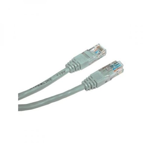 UTP patchcord, Cat.5e, RJ45 M-50m, nieekranowany, szary, economy