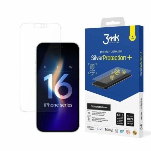 3MK SilverProtect+ iPhone 16 Plus Folia Antymikrobowa montowana na mokro