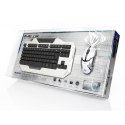 E-BLUE Auroza, Zestaw klawiatur z optyczną mysz do gier, US, do gry, przewodowa (USB), biała