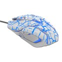 E-Blue Mysz Auroza Gaming, 4000DPI, optyczna, 6kl., 1 scroll, przewodowa USB, biała, do gry