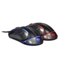 E-Blue Mysz Auroza Gaming FPS, 8200DPI, laserowa, 6kl., 1 scroll, przewodowa USB, czarna, dla graczy, podświetlenie RGB