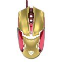 E-Blue Mysz IRON MAN ARMOR EMS610, 4000DPI, optyczna, 6kl., 1 scroll, przewodowa USB, złota