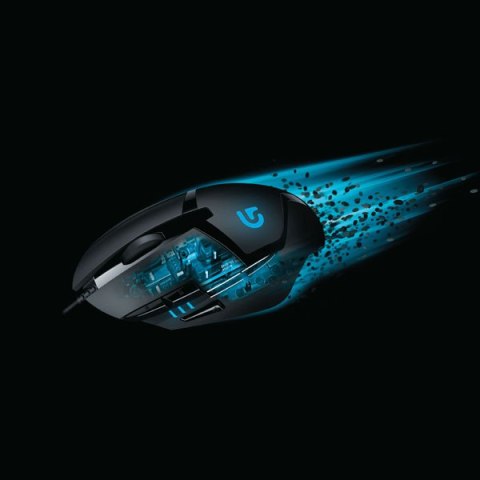 Logitech Mysz G402 Hyperion Fury, 4000DPI, optyczna, 8kl., 1 scroll, przewodowa USB, czarna, do gry