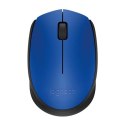 Logitech Mysz M171, 1000DPI, 2.4 [GHz], optyczna, 3kl., 1 scroll, bezprzewodowa, niebieska, 2 szt AA, do notebooka, uniwersalny