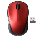 Logitech Mysz M235, 1000DPI, 2.4 [GHz], optyczna, 3kl., 1 scroll, bezprzewodowa, czerwona, 1 szt AA, do notebooka, uniwersalny