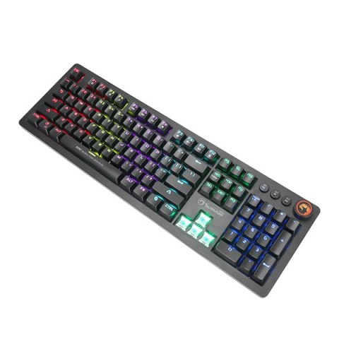 Marvo KG917, Klawiatura US, do gry, podświetlona typ przewodowa (USB), czarna, mechaniczna