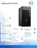 Komputer Optiplex Plus MT/Core i7-14700/16GB/512GB SSD/Integrated/DVD RW/Wireless Kb & Mouse/W11Pro/vPro