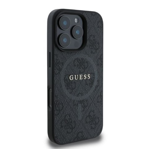 Guess GUHMP16LG4GFRK iPhone 16 Pro 6.3" czarny/black hardcase 4G Ring Classic Logo MagSafe