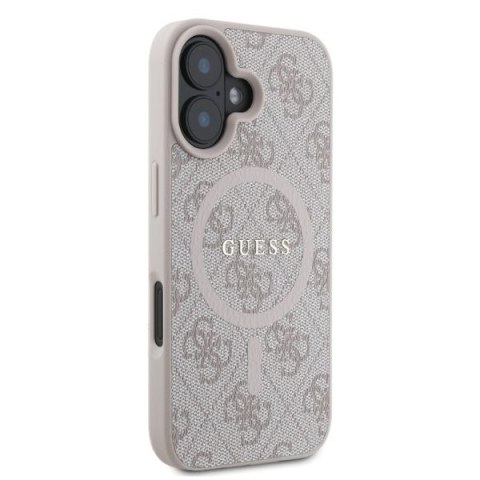 Guess GUHMP16SG4GFRP iPhone 16 6.1" różowy/pink hardcase 4G Ring Classic Logo MagSafe