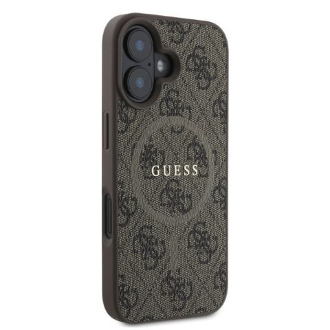 Guess GUHMP16SG4GFRW iPhone 16 6.1" brązowy/brown hardcase 4G Ring Classic Logo MagSafe
