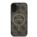 Guess GUHMP16SG4GFRW iPhone 16 6.1" brązowy/brown hardcase 4G Ring Classic Logo MagSafe