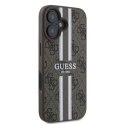 Guess GUHMP16SP4RPSW iPhone 16 6.1" brązowy/brown hardcase 4G Printed Stripes MagSafe