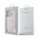 Guess GUHMP16SPSAPSMEP iPhone 16 6.1" różowy/pink hardcase Saffiano Peony Classic Logo MagSafe