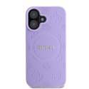 Guess GUHMP16SPSAPSMEU iPhone 16 6.1" fioletowy/purple hardcase Saffiano Peony Classic Logo MagSafe