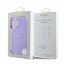Guess GUHMP16SPSAPSMEU iPhone 16 6.1" fioletowy/purple hardcase Saffiano Peony Classic Logo MagSafe