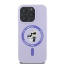 Karl Lagerfeld KLHMP16LSCMKCRHU iPhone 16 Pro 6.3" fioletowy/purple hardcase Silicone KC Heads Ring MagSafe