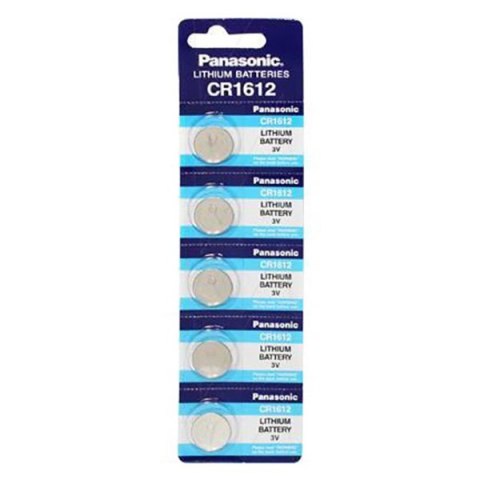 Bateria litowa, CR1612, 3V, Panasonic, blistr, 5-pack