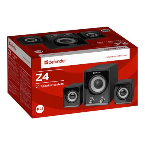Defender głośniki Z4, 2.1, 11W, czarne, regulacja głośności, regulacja basu, 50Hz~20kHz