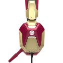 E-Blue IRON MAN EHS908, Gaming Headset, słuchawki z mikrofonem, regulacja głośności, czerwona, 2x 3.5 mm jack + USB