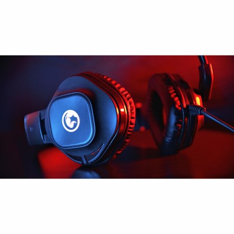 Marvo HG8929, słuchawki z mikrofonem, czarna, podświetlona, 3.5 mm jack + rozdvojka + USB