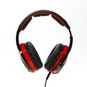 RED FIGHTER H2 Gaming Headset, słuchawki z mikrofonem, regulacja głośności, czarno-czerwona, 2x 3.5 mm jack