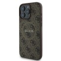 Guess GUHMP16LG4GFRW iPhone 16 Pro 6.3" brązowy/brown hardcase 4G Ring Classic Logo MagSafe