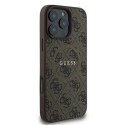 Guess GUHMP16LG4GFRW iPhone 16 Pro 6.3" brązowy/brown hardcase 4G Ring Classic Logo MagSafe