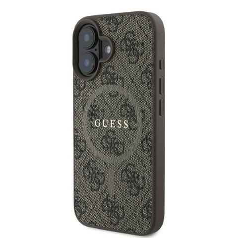 Guess GUHMP16MG4GFRW iPhone 16 Plus 6.7" brązowy/brown hardcase 4G Ring Classic Logo MagSafe