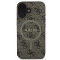 Guess GUHMP16MG4GFRW iPhone 16 Plus 6.7" brązowy/brown hardcase 4G Ring Classic Logo MagSafe