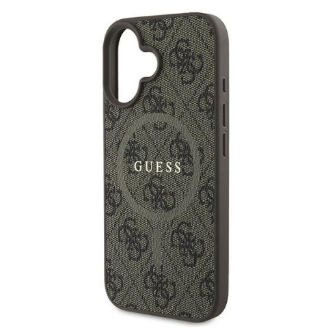 Guess GUHMP16MG4GFRW iPhone 16 Plus 6.7" brązowy/brown hardcase 4G Ring Classic Logo MagSafe