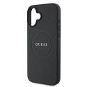 Guess GUHMP16MPGHSMMK iPhone 16 Plus 6.7" czarny/black hardcase Grained Gold Ring MagSafe