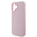 Guess GUHMP16MPGHSMMP iPhone 16 Plus 6.7" różowy/pink hardcase Grained Gold Ring MagSafe