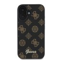 Guess GUHMP16SPGPYSK iPhone 16 6.1" czarny/black hardcase Peony Script MagSafe