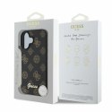Guess GUHMP16SPGPYSK iPhone 16 6.1" czarny/black hardcase Peony Script MagSafe