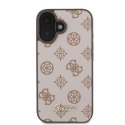 Guess GUHMP16SPGPYSW iPhone 16 6.1" brązowy/brown hardcase Peony Script MagSafe
