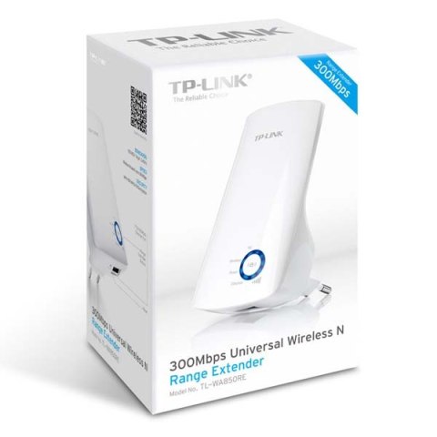 TP-LINK extender/ wzmacniacz TL-WA850RE 2.4GHz, 300Mbps, zintegrowana bateria anténa, 802.11n, wzmacniacz sygnału, WPS