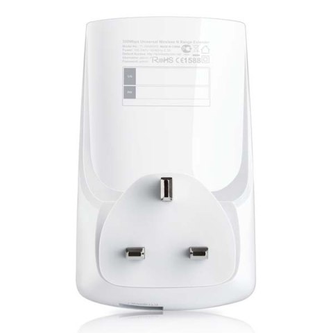 TP-LINK extender/ wzmacniacz TL-WA850RE 2.4GHz, 300Mbps, zintegrowana bateria anténa, 802.11n, wzmacniacz sygnału, WPS