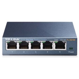 TP-LINK switch TL-SG105 1000Mbps, automatyczne uczenie adresów MAC, auto MDI/MDIX