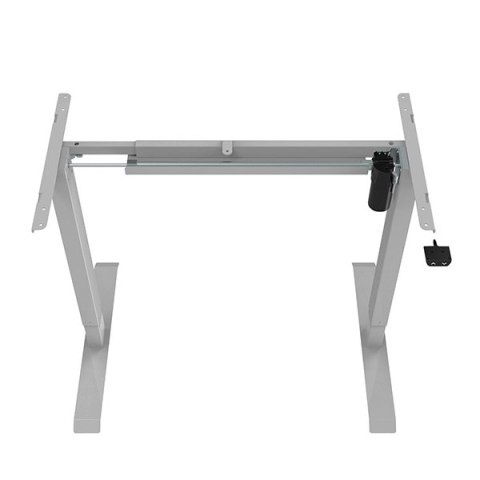 Biurko, elektycznie regulowany, buk, 75x140cm, regulacja rozstawu 500mm, 100V-240V, szary, 70 kg nośność, ergo