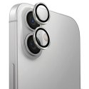 UNIQ Optix Aluminium Camera Lens Protector iPhone 16 6.1" / 16 Plus 6.7" sterling silver szkło na obiektyw aparatu z aplikatorem