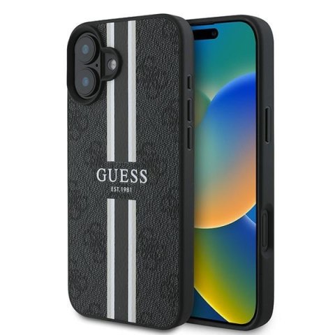 Guess GUHMP16MP4RPSK iPhone 16 Plus 6.7" czarny/black hardcase 4G Printed Stripes MagSafe