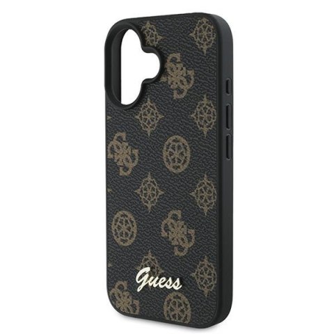 Guess GUHMP16MPGPYSK iPhone 16 Plus 6.7" czarny/black hardcase PU Peony Script MagSafe