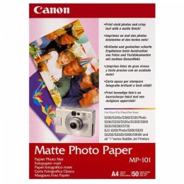 Canon Matte Photo Paper, foto papier, matowy, biały, A4, 170 g/m2, 50 szt., MP-101 A4, atrament