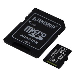 Kingston karta Canvas Select Plus, 64GB, micro SDXC, SDCS2/64GB, UHS-I U1 (Class 10), z adapterm, A1