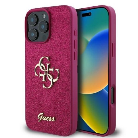 Guess GUHCP16XHG4SGU iPhone 16 Pro Max 6.9" fioletowy/lpurple hardcase Fixed Glitter Big 4G